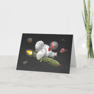 Cartão De Agradecimento Foguete de Ação de Graças na Turquia