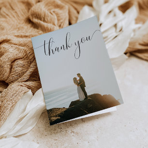 Cartão De Agradecimento Folded Card with Photo Wedding Thank You Card