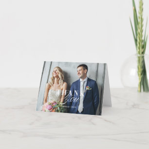 Cartão De Agradecimento Folded Photo Wedding Thank You Note Card
