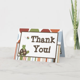 Cartão De Agradecimento Folded Thank You Card Laguna Beach Turtle Frog