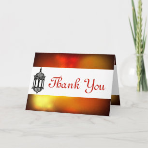 Cartão De Agradecimento Folded Thank You Card Moroccan Lantern