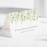 Cartão De Agradecimento Folhagem Botânica Verde TEXTO PERSONALIZADO<br><div class="desc">Este cartão de agradecimento apresenta folhas pintadas com aquarela em vários tons de verde.
Para personalização mais avançada deste design,  por favor clique no botão "Personalizar". Itens correspondentes também estão disponíveis.</div>