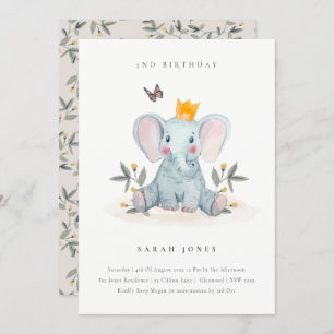 Cartão De Agradecimento Folhagem de Elefante para Bebês Bonita A Qualquer