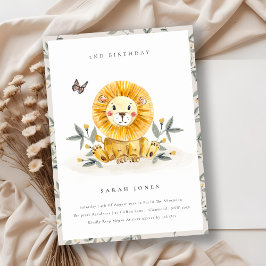 Cartão De Agradecimento Folhagem de Leão de Bebê Bonita A Qualquer Anivers