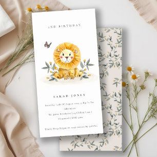 Cartão De Agradecimento Folhagem de Leão de Bebê Bonita A Qualquer Anivers