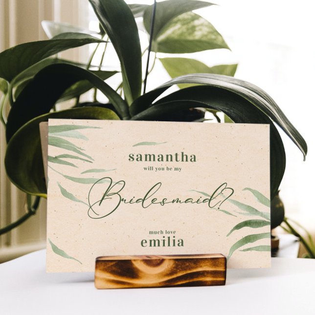 Cartão De Agradecimento Folhagem Verde Dusty, Livro Beige, Muito Obrigado (Criador carregado)