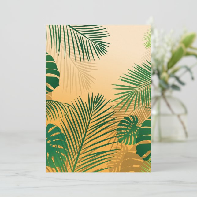 Cartão De Agradecimento Folhas 4 (Em pé/Frente)