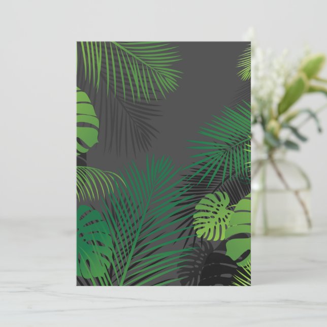 Cartão De Agradecimento Folhas 5 (Em pé/Frente)