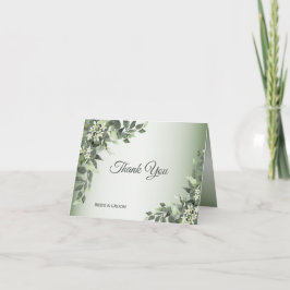 Cartão De Agradecimento Folhas de Eucalipto de Flora Rustica