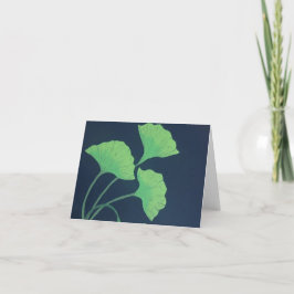 Cartão De Agradecimento Folhas de ginkgo