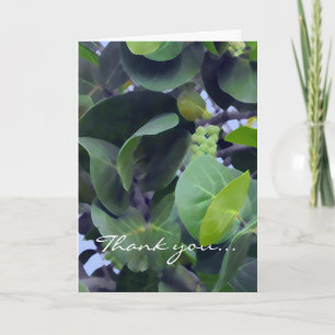 Cartão De Agradecimento Folhas esculturais