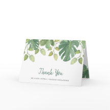 Folhas Tropicais | Obrigado Verde e Branco