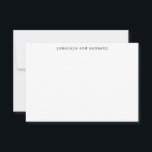 Cartão De Agradecimento Fonte da Máquina de Digitalização Branca Negra Mod<br><div class="desc">Cartões de agradecimentos de Letra da Máquina de Digitalização Branca Mínima Moderna e Preta</div>