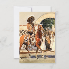 Cartão De Agradecimento “Fora de uma Igreja Mexicana” por Edward Borein
