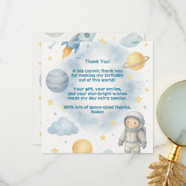 Cartão De Agradecimento Fora deste Mundo Cosmic Kids | Festa Espacial -