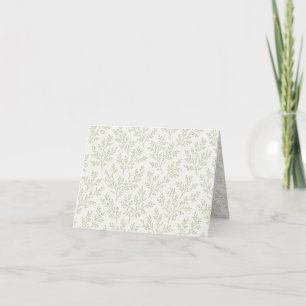 Cartão De Agradecimento Forest Sprigs Soft Olive - Neutro