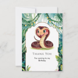 Cartão De Agradecimento Forest Viper Cobra Birthday