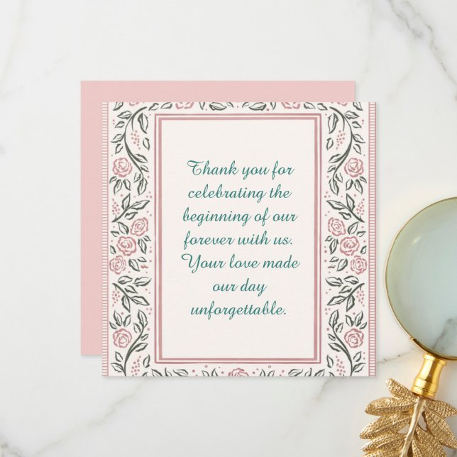 Cartão De Agradecimento Forever Begins Today (Frente/Verso In Situ)