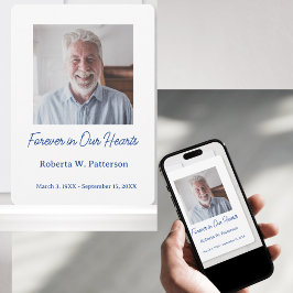 Cartão De Agradecimento Forever in Our Hearts Photo Funeral Memorial