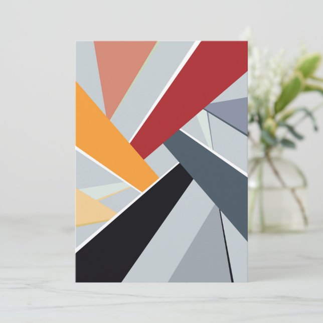 Cartão De Agradecimento Forma Geométrica abstrato 2 (Em pé/Frente)