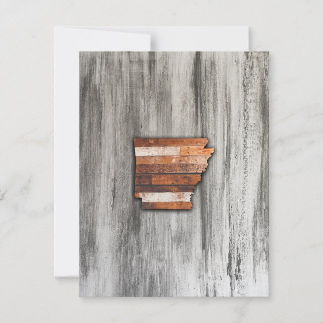Cartão De Agradecimento Forma Rustic Arkansas (Frente)