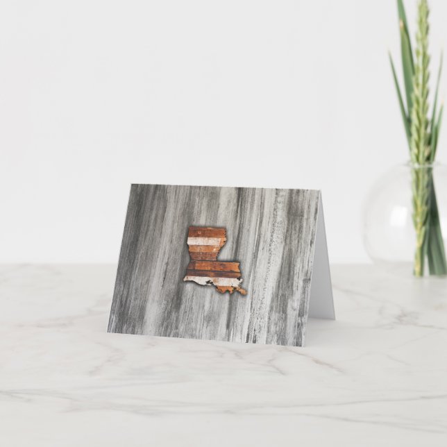 Cartão De Agradecimento Forma Rustic Louisiana (Frente)