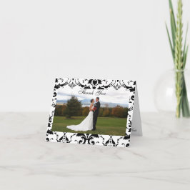 Cartão de Agradecimento Formal Damask