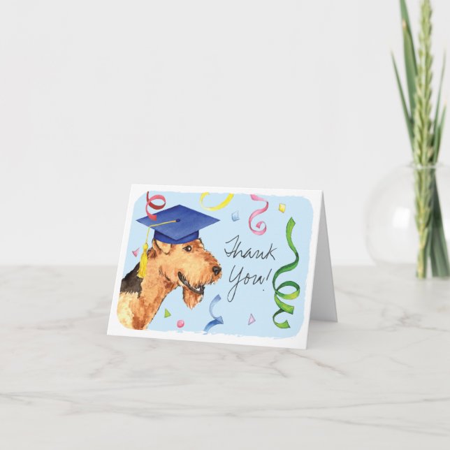 Cartão De Agradecimento Formando Airedale (Frente)