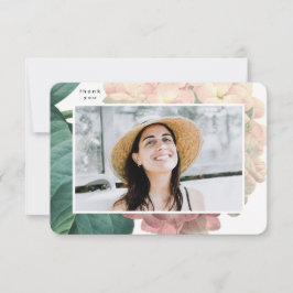 Cartão De Agradecimento Formando da Faculdade de Mais velho Floral Elegant