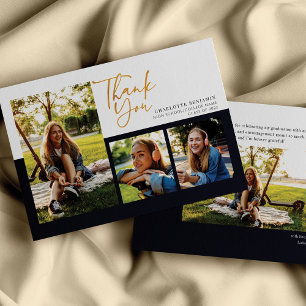 Cartão De Agradecimento Formando de Script Moderno para Graduação 2025