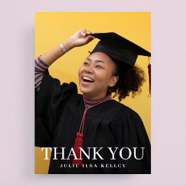 Cartão De Agradecimento Formando de Tipografia de Fotografia do segundo gr