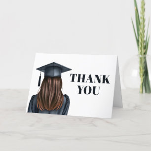 Cartão De Agradecimento Formando Feminino Personalizado de Graduação Moder