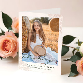 Cartão De Agradecimento Formatação de Fotos no Local do Boho Ocidental