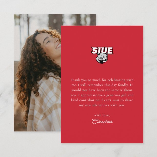Cartão De Agradecimento Formatura da SIUE (Frente/Verso)
