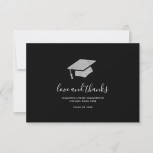 Cartão De Agradecimento Formatura Elegante 2025 Foto Graduado