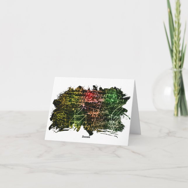 Cartão De Agradecimento Fórmulas no espaço matemático (Verso)