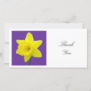 Cartão De Agradecimento Foto ao quadrado - Daffodil em roxo
