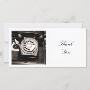 Cartão De Agradecimento Foto ao quadrado - Telefone antigo
