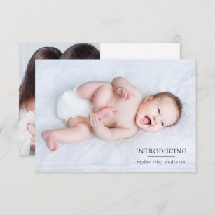 Cartão De Agradecimento Foto Apresentando Nascentes Estado Novo Bebê