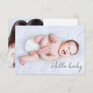 Cartão De Agradecimento Foto: Caligrafia, Nascimento, Novo Bebê