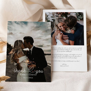 Cartão De Agradecimento Foto Cardíaco Maldição Mão-Escrita Obrigado