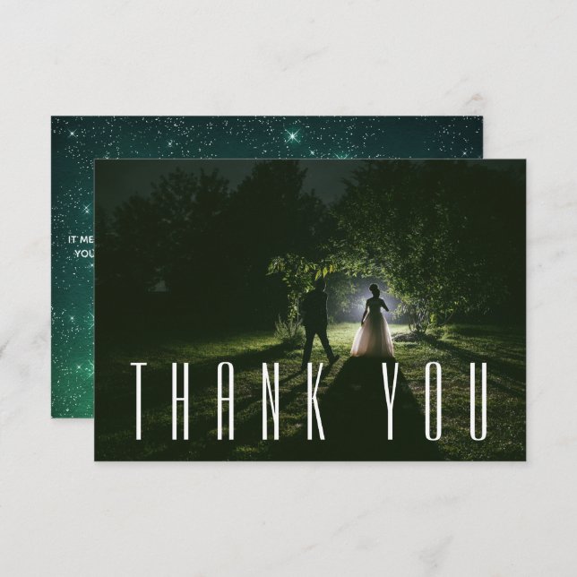 Cartão De Agradecimento Foto: Casamento Obrigado (Frente/Verso)