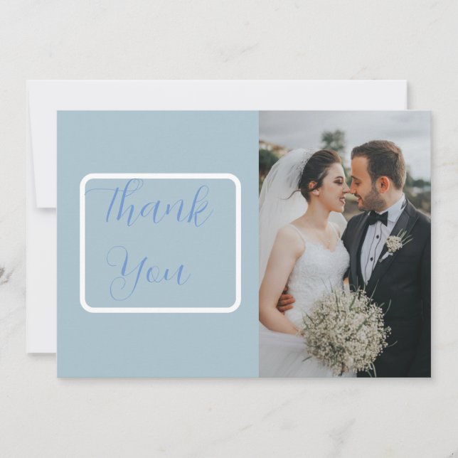 Cartão De Agradecimento Foto Celestial de Lua Minimalista (Frente)