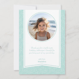 Cartão De Agradecimento foto com padrão de tartaruga moderno e elegante