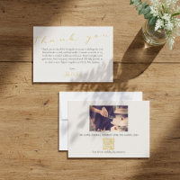Foto com script de ouro Elegante de código QR