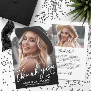 Cartão De Agradecimento Foto Coração Graduação