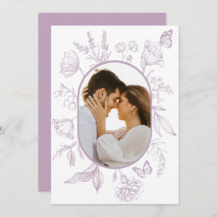 Cartão De Agradecimento Foto da Borboleta Floral de Arte de Linha de Lavan