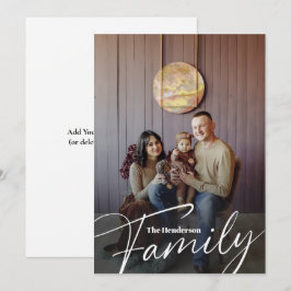 Cartão De Agradecimento Foto da família personalizada simples