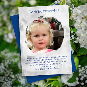 Cartão De Agradecimento Foto da Flower Girl Obrigado Mensagem