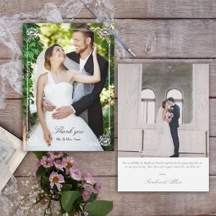 Cartão De Agradecimento Foto da Imagem do Rococo Francês Elegante